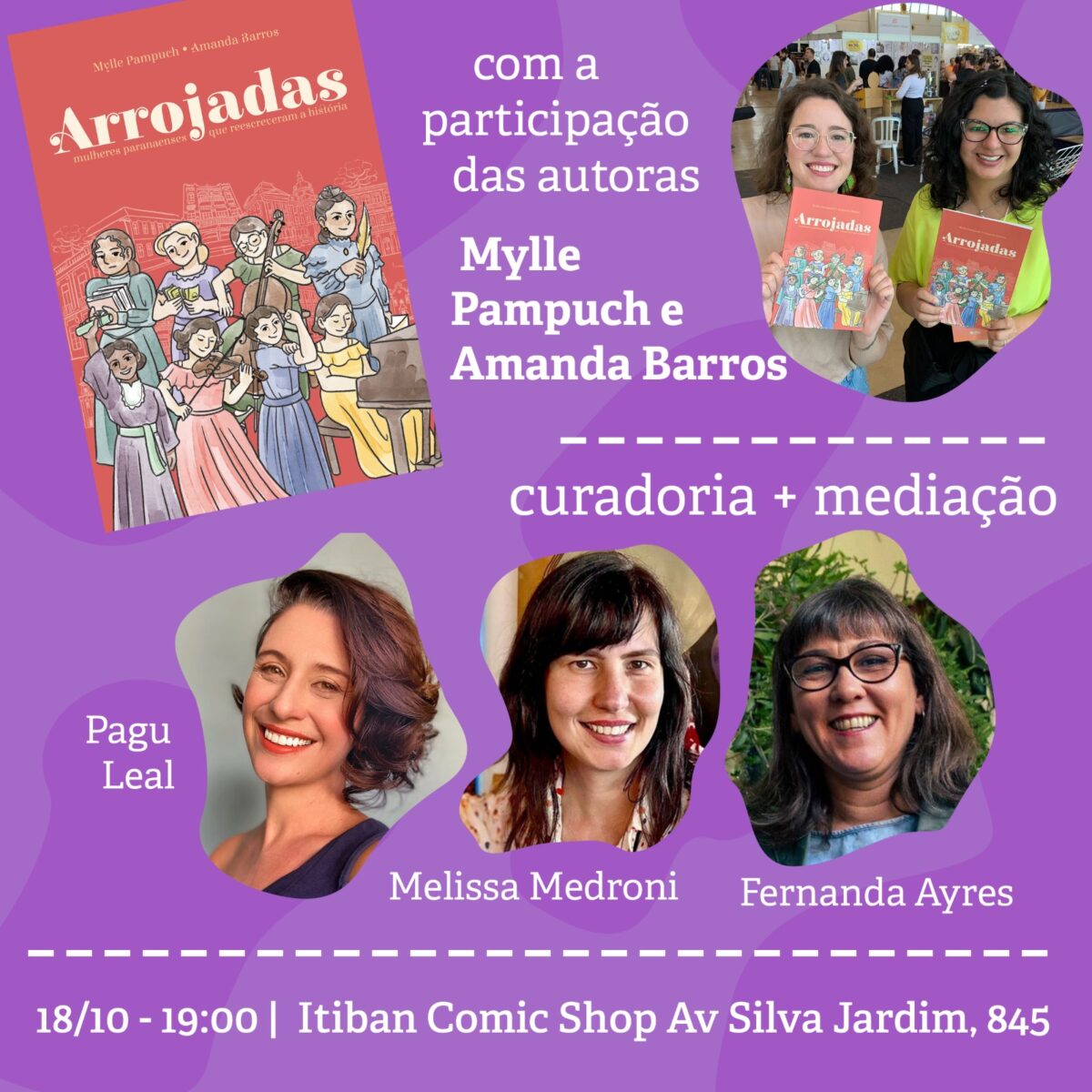 Arrojadas é a HQ escolhida para roda de conversa feminina na Itiban Comic Shop